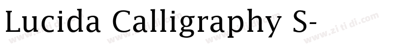 Lucida Calligraphy S字体转换